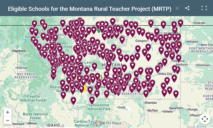 Eligible Schools for the Montana Rural Teacher Project (MRTP)